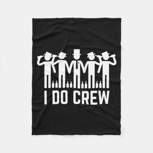 Ik Shirt Crew Bruidsjonkers Bachelorfeest Fleece Deken (Voorkant)