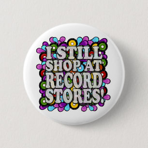 Ik shop bij Record Stores Ronde Button 5,7 Cm