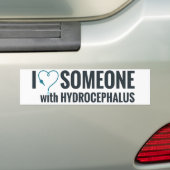 Ik Shunt Heart iemand met Hydrocephalus Bumpersticker (Op auto)