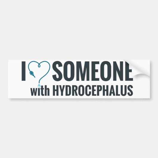 Ik Shunt Heart iemand met Hydrocephalus Bumpersticker (Voorkant)