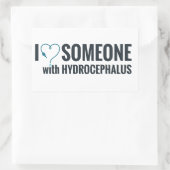 Ik Shunt Heart iemand met Hydrocephalus Rechthoekige Sticker (Tas)