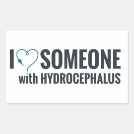 Ik Shunt Heart iemand met Hydrocephalus Rechthoekige Sticker