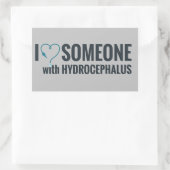 Ik Shunt Heart iemand met Hydrocephalus Rechthoekige Sticker (Tas)