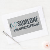 Ik Shunt Heart iemand met Hydrocephalus Rechthoekige Sticker (Envelop)