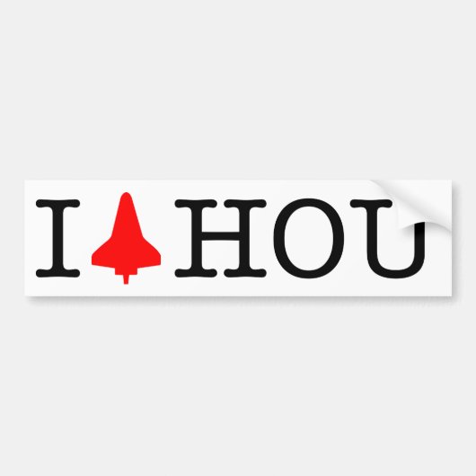 Ik Shuttle Houston Bumpersticker (Voorkant)