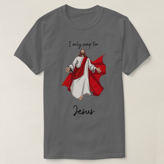 Ik Simp alleen voor Jezus grappige Obi Van Kenobi T-shirt (Design voorkant)