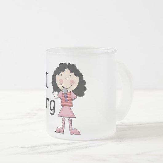 Ik Sing Vrouw Tshirts and Gifts Matglas Koffiemok (Voorkant rechts)