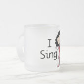 Ik Sing Vrouw Tshirts and Gifts Matglas Koffiemok (Voorkant links)