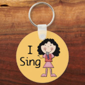 Ik Sing Vrouw Tshirts and Gifts Sleutelhanger (Voorkant)