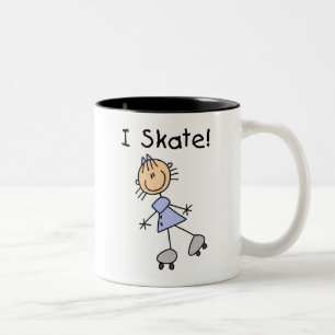 Ik Skate Meisje Roller Skater Tweekleurige Koffiemok