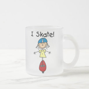 Ik Skate Skateboard Meisje Matglas Koffiemok