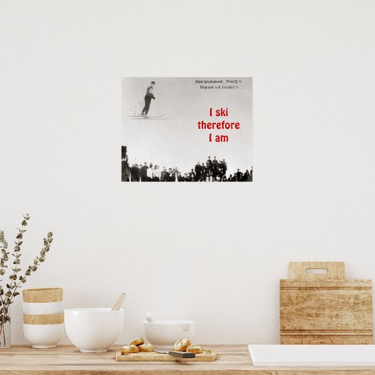 Ik ski dus ik ben poster (Keuken)