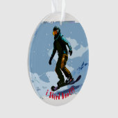 Ik skiede Banff - Snowboarder Ornament (voorkant)