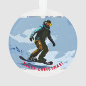 Ik skiede Banff - Snowboarder Ornament (achterkant)