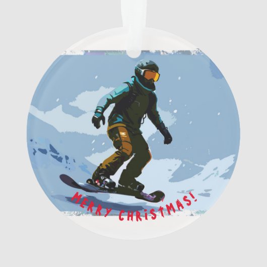 Ik skiede Banff - Snowboarder Ornament (achterkant)