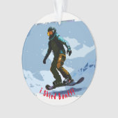 Ik skiede Banff - Snowboarder Ornament (voorkant)