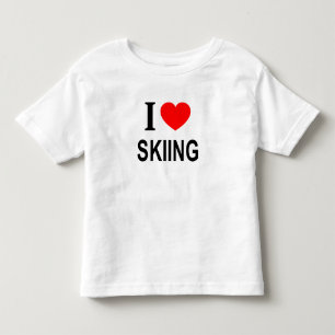 Ik ❤️ SKIËN Ik HOU VAN SKIËN Ik HART SKIËN Kinder Shirts