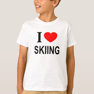 Ik ❤️ SKIËN Ik HOU VAN SKIËN Ik HART SKIËN T-shirt