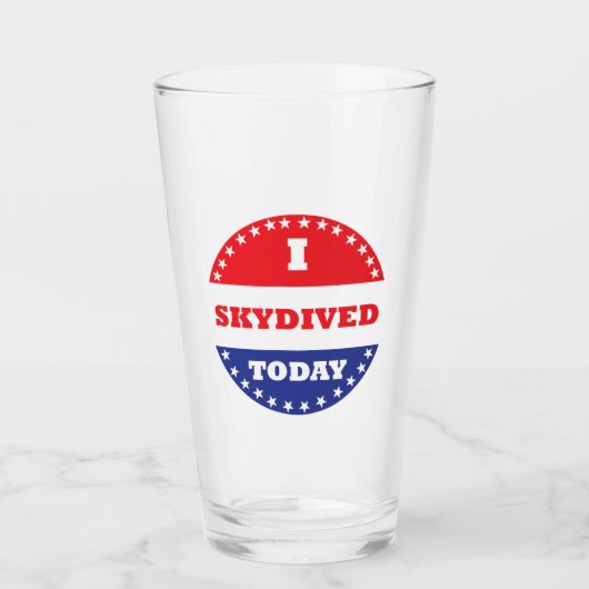 Ik Skydived Today Glas (Voorkant)