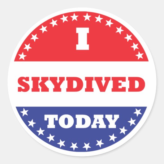 Ik Skydived Today Ronde Sticker (Voorkant)