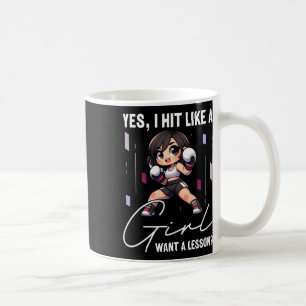 Ik Sla Als Een Meisje Wil Een Les Grappige Kickbok Koffiemok