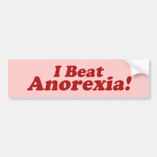Ik sla Anorexia! Bumpersticker