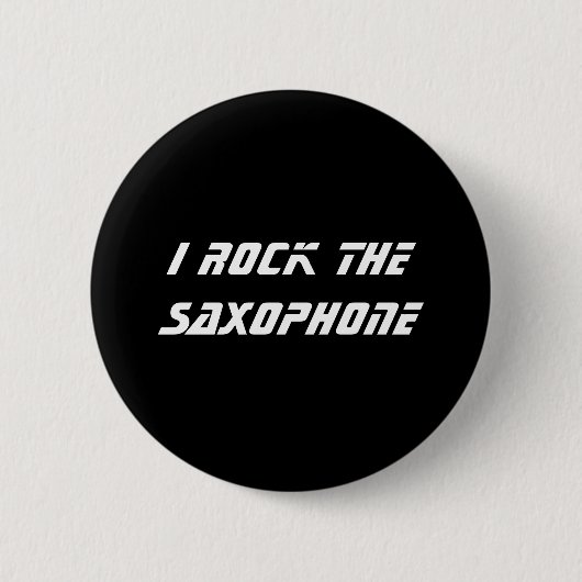 Ik sla de Saxophone Ronde Button 5,7 Cm (Voorkant)