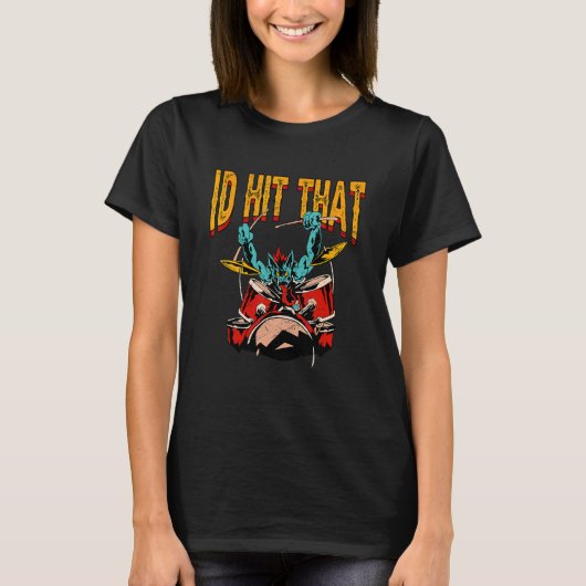 Ik Sla Die Drums Drummer T-shirt (Voorkant)