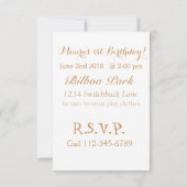 Ik sla dutjes over voor een wandelende babe verjaa kaart (Achterkant)