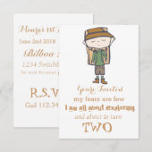 Ik sla dutjes over voor een wandelende babe verjaa kaart (Voorkant / Achterkant)