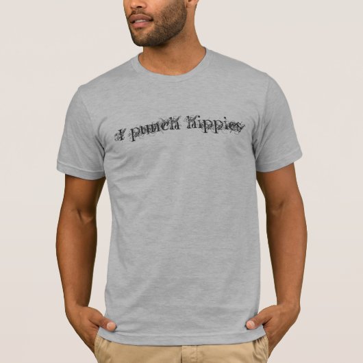 Ik sla hippies t-shirt (Voorkant)