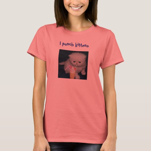 Ik sla kittens t-shirt (Voorkant)