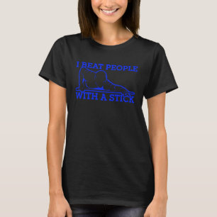 Ik sla mensen met een knuppels balpool t-shirt