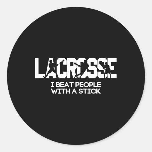 Ik sla mensen met een luidop ronde sticker (Voorkant)