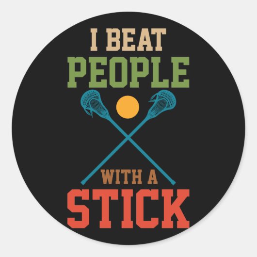 Ik sla mensen met een luierspeler  ronde sticker (Voorkant)