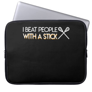 Ik sla mensen met een luiertje laptop sleeve