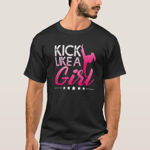 Ik sla op een meisje dat Karate Kickboxing Girl is T-shirt