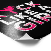 Ik sla op een meisje dat Karate Kickboxing is Foto Afdruk (Hoek)