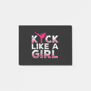 Ik sla op een meisje dat Karate Kickboxing is Post-it® Notes