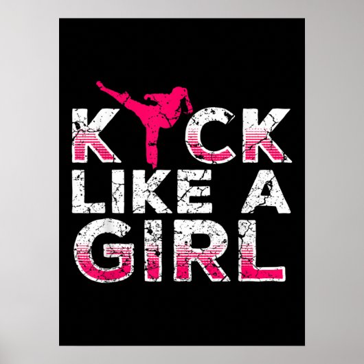Ik sla op een meisje dat Karate Kickboxing is Poster (Voorkant)