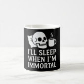 Ik slaap als ik onsterfelijk ben koffiemok (Center)