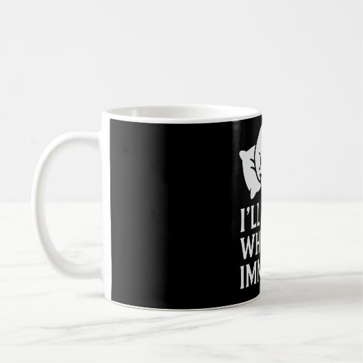 Ik slaap als ik onsterfelijk ben koffiemok (Links)