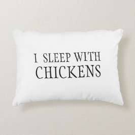 Ik slaap met kippenkussen accent kussen