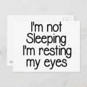 Ik slaap niet grappig. briefkaart (Voorkant / Achterkant)