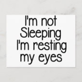 Ik slaap niet grappig. briefkaart (Voorkant)