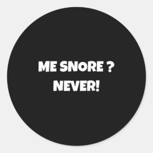 Ik Slaap Niet Grappige Slaapshirt _ Vadergrap Ronde Sticker