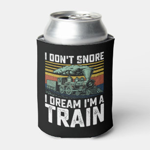 Ik Slaap Niet Ik Droom Dat Ik Een Trein Ben Vintag Blikjeskoeler