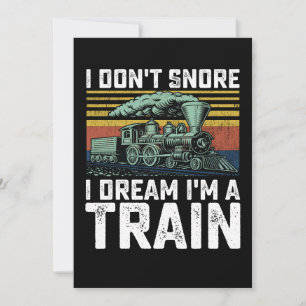 Ik Slaap Niet Ik Droom Dat Ik Een Trein Ben Vintag Kaart