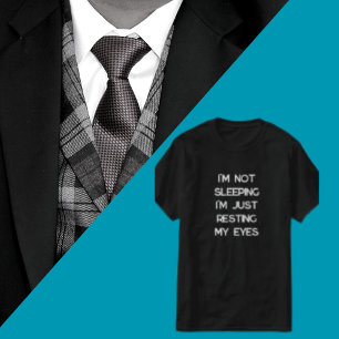 Ik slaap niet, rust mijn ogen, grappige vader t-shirt