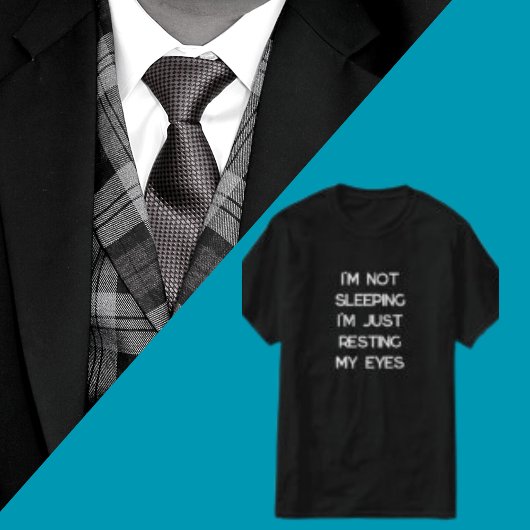 Ik slaap niet, rust mijn ogen, grappige vader t-shirt